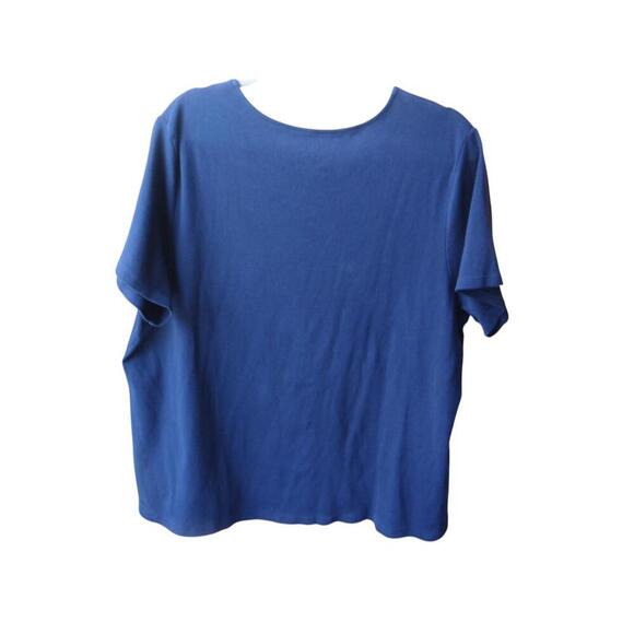 Kim Rogers Curvy Navy Blue Tee - Size 2X - Picture 3 of 3